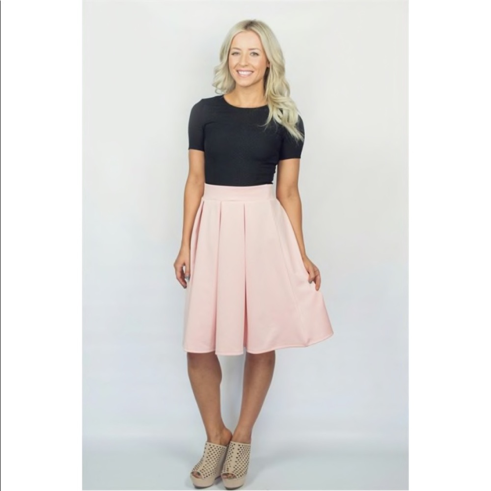 Pleated Midi Skirt